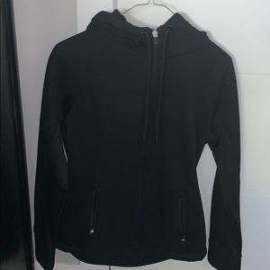 black winter jacket